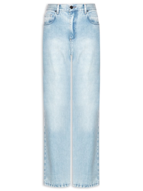 Calça Feminina Reta Lavagem Clara – Azul