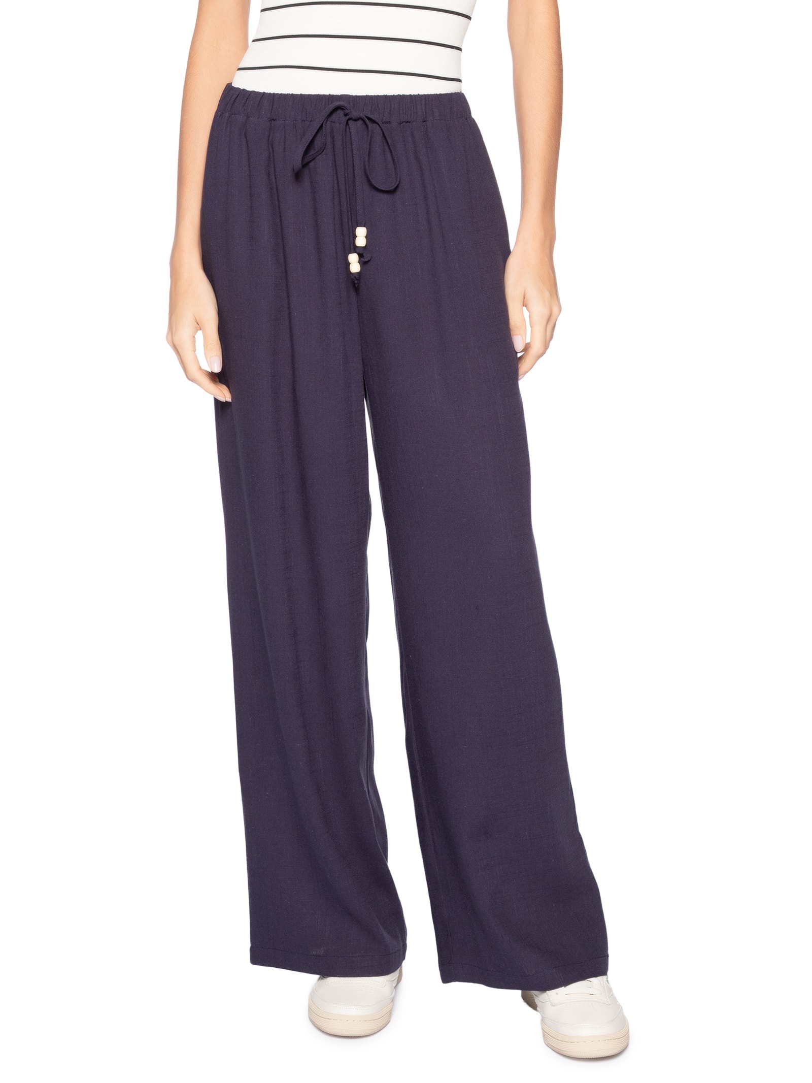 Calça Feminina Reta Leve Azul Basiq