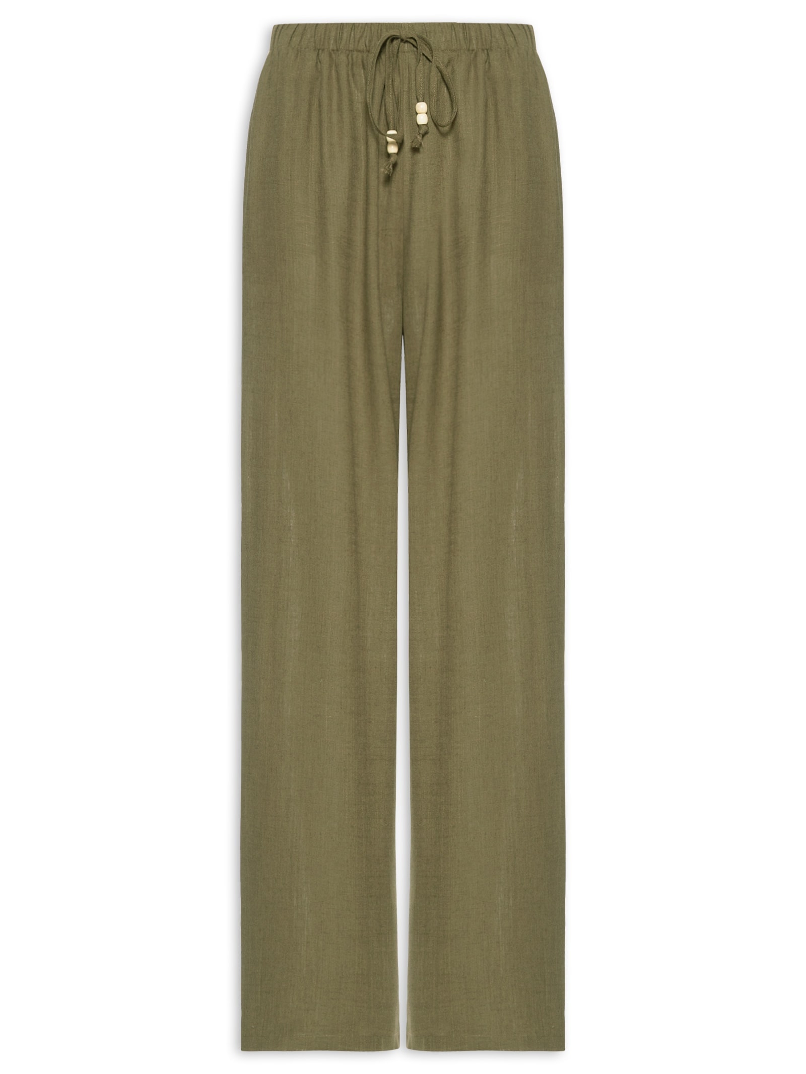 Calça Feminina Reta Leve Verde Basiq
