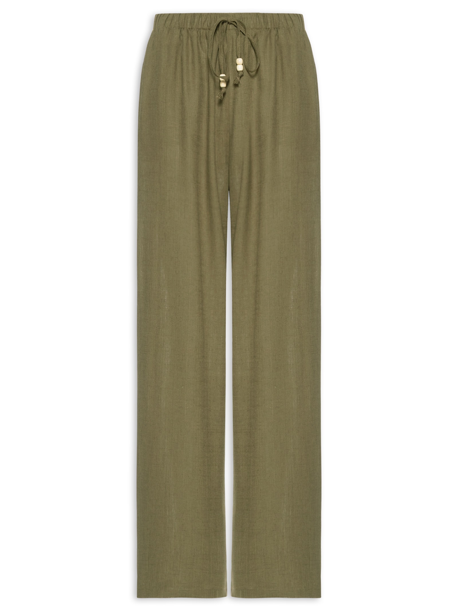 Calça Feminina Reta Leve – Verde Basiq