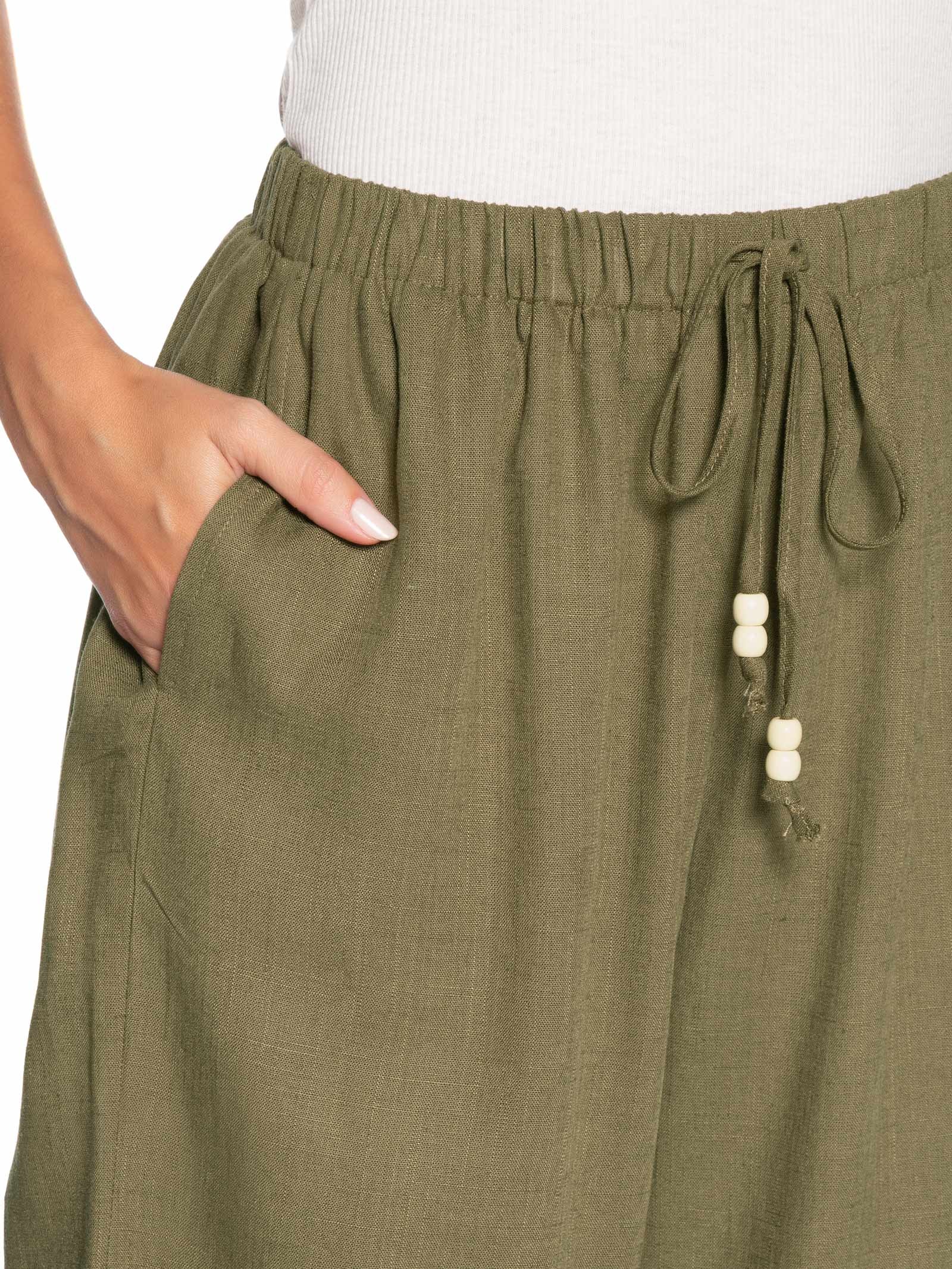 Calça Feminina Reta Leve – Verde Basiq