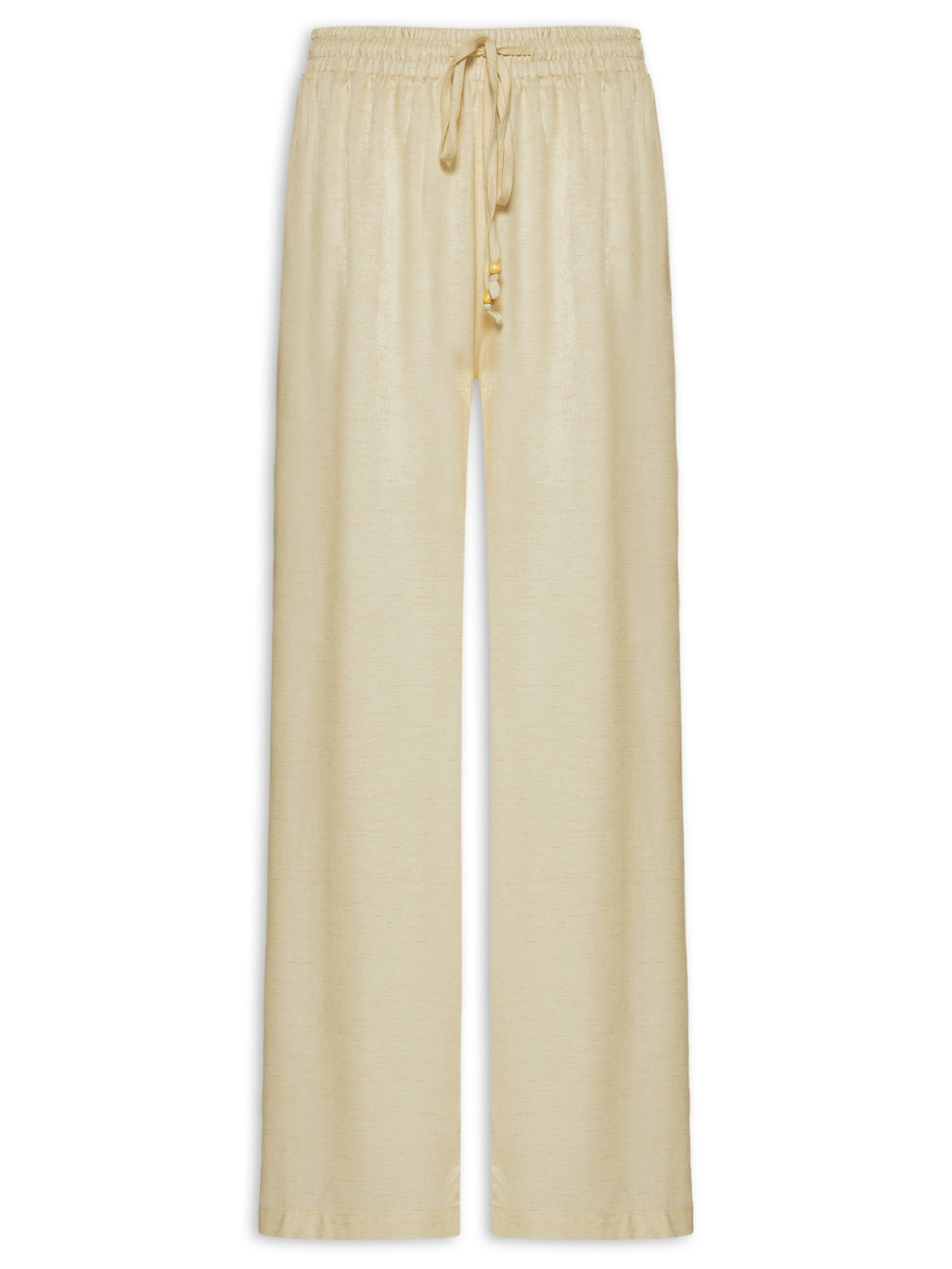 Calça Feminina Reta Linho Cáqui Basiq