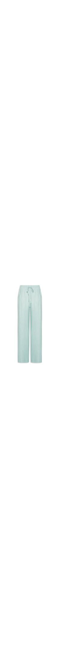 Calça Feminina Reta linho Com Bolsos - Azul