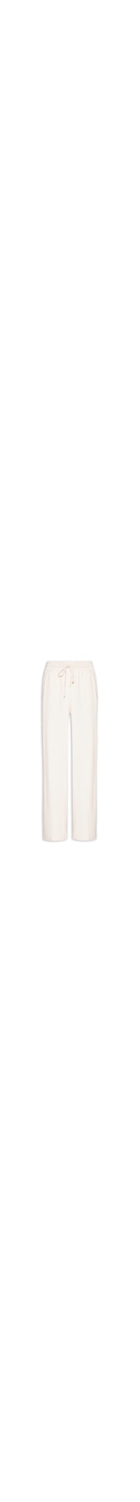 Calça Feminina Reta linho Com Bolsos - Off White