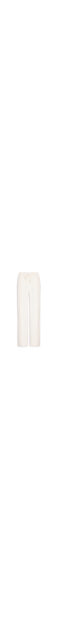 Calça Feminina Reta linho Com Bolsos - Off White