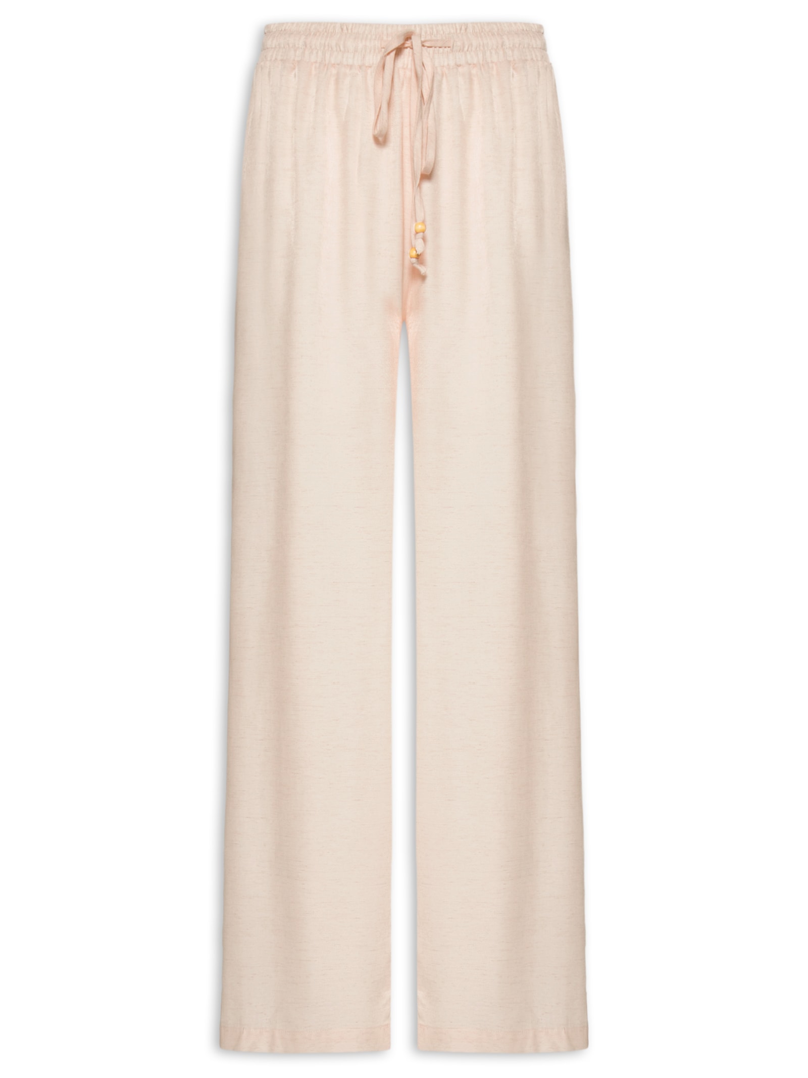 Calça Feminina Reta Linho Rosa Basiq