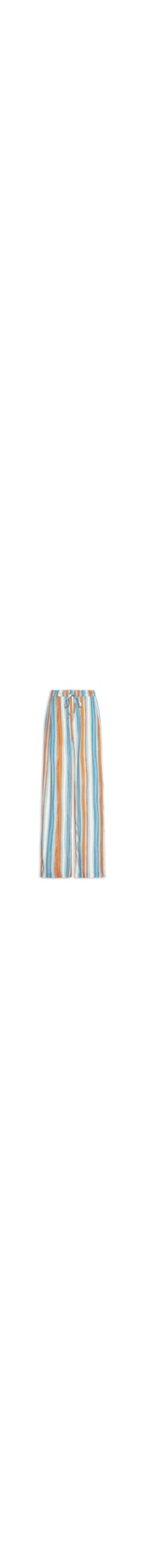 Calça Feminina Reta Listrada - Azul