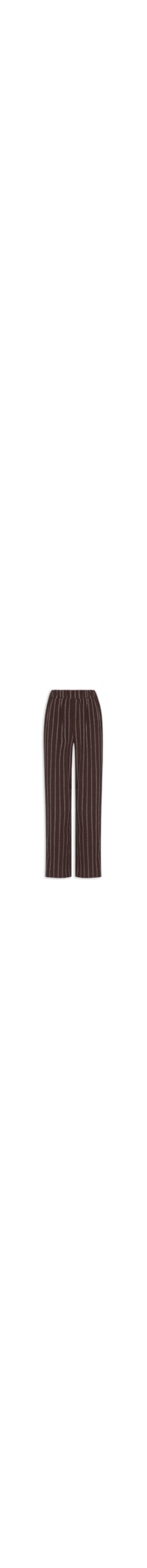 Calça Feminina Reta Listrada - Marrom