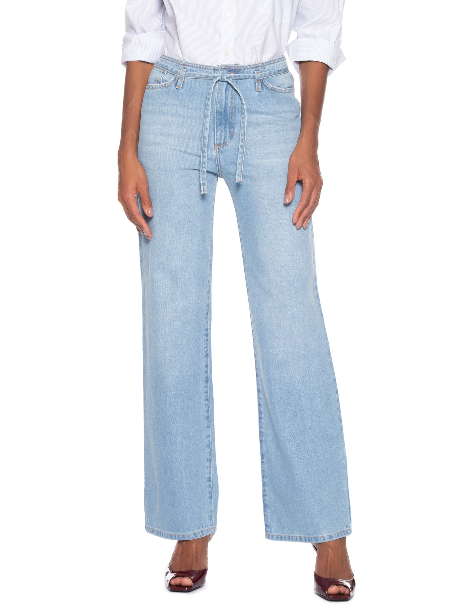 Calça Feminina Reta Madalena Azul Le Lis