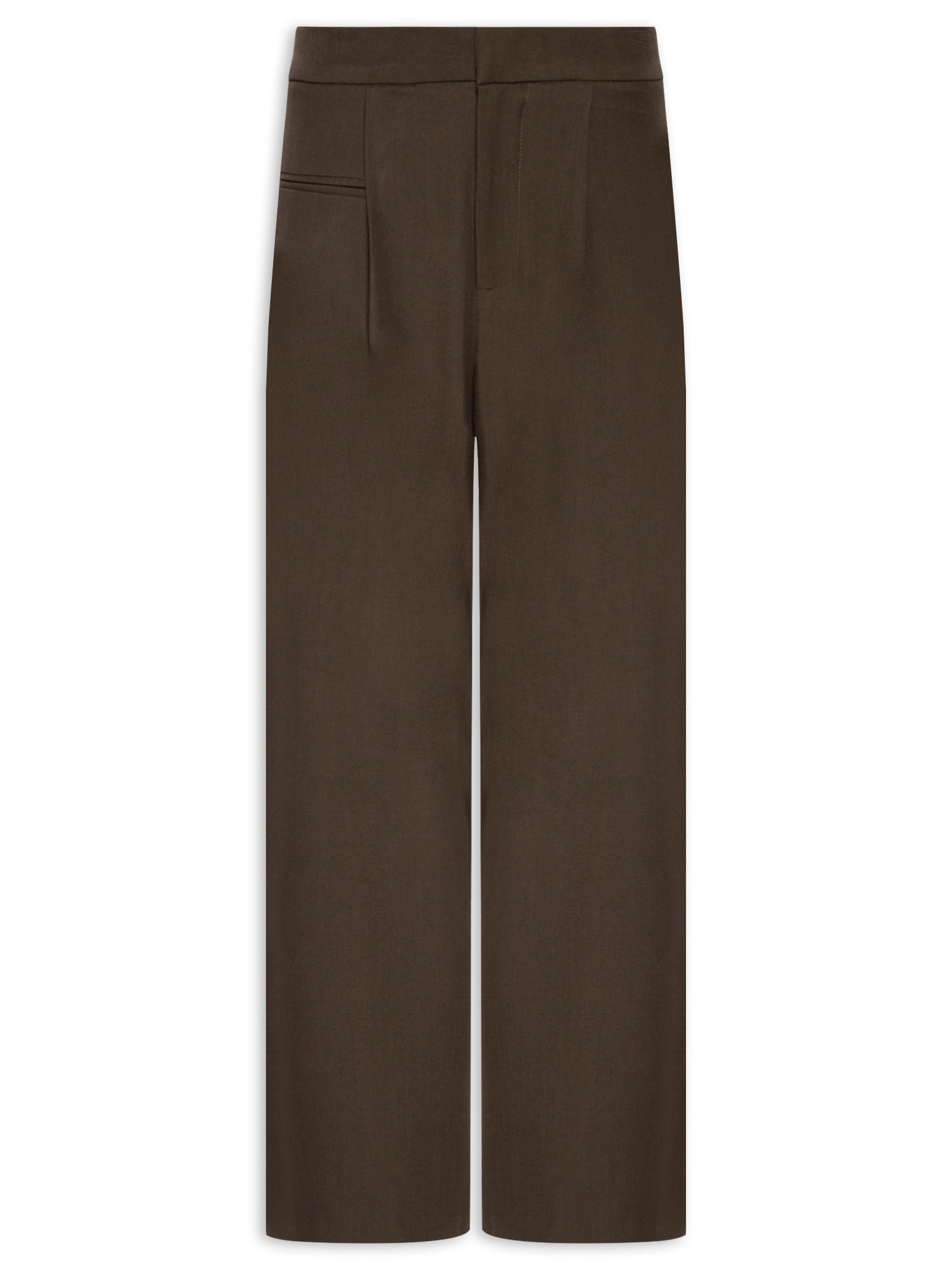 Calça Feminina Reta Marrom Market 33