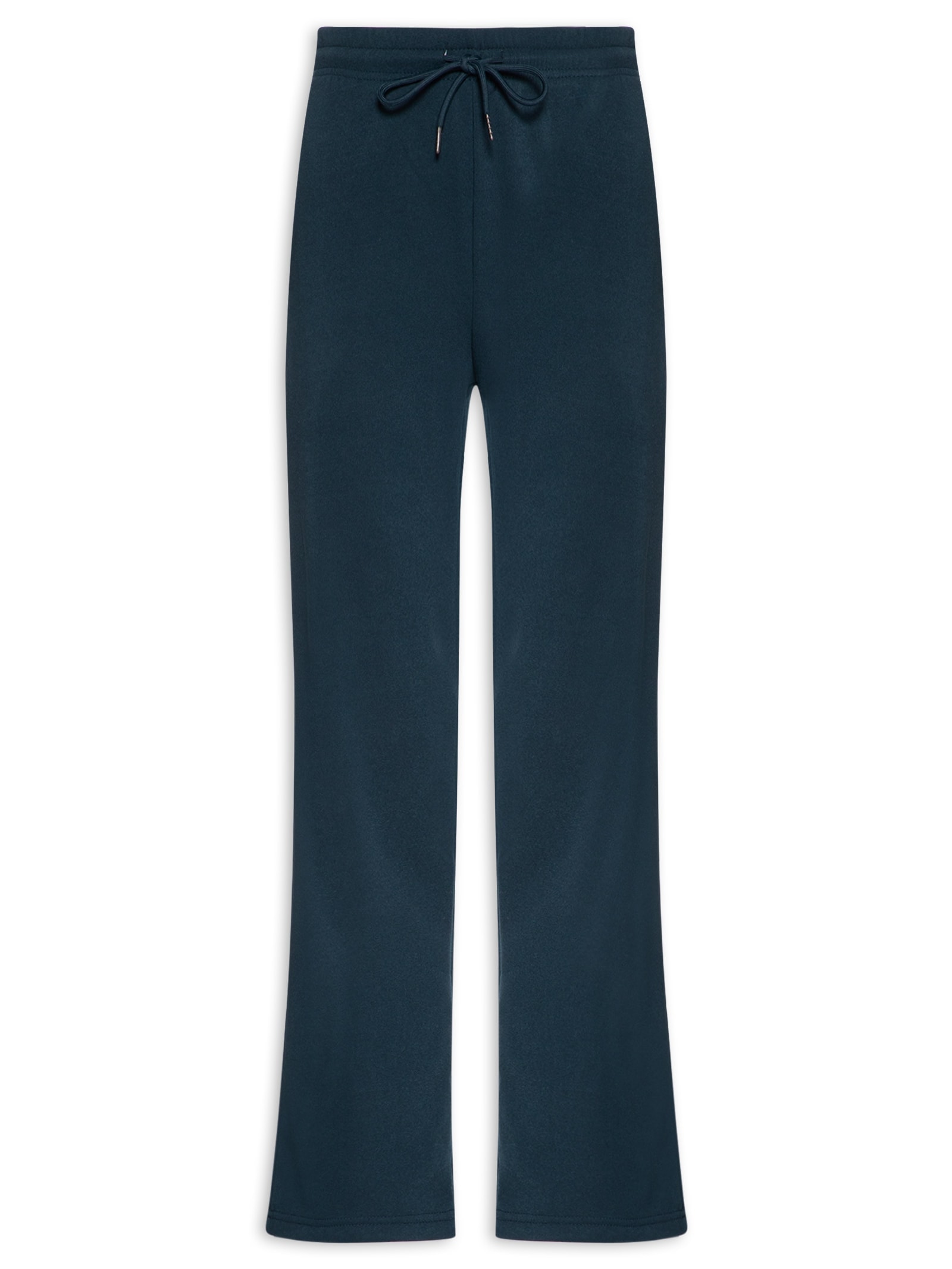 Calça Feminina Reta Moletom Azul Basiq