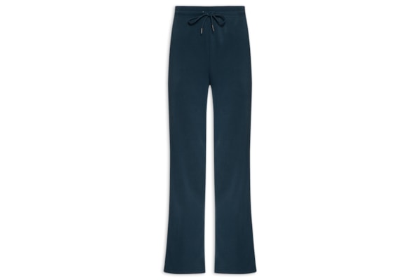 Calça Feminina Reta Moletom - Azul
