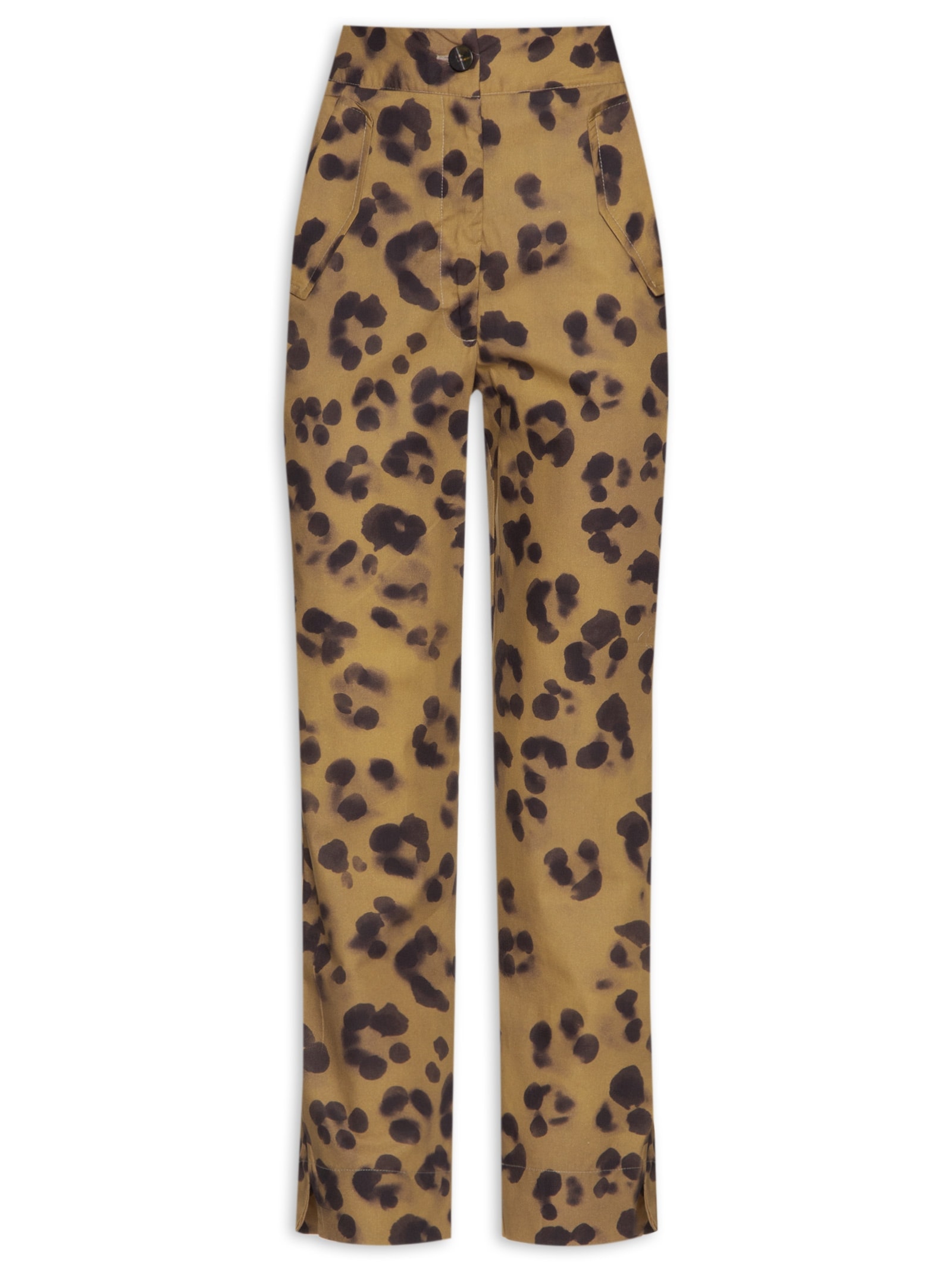 Calça Feminina Reta Onça Sombra Animal Print Animale