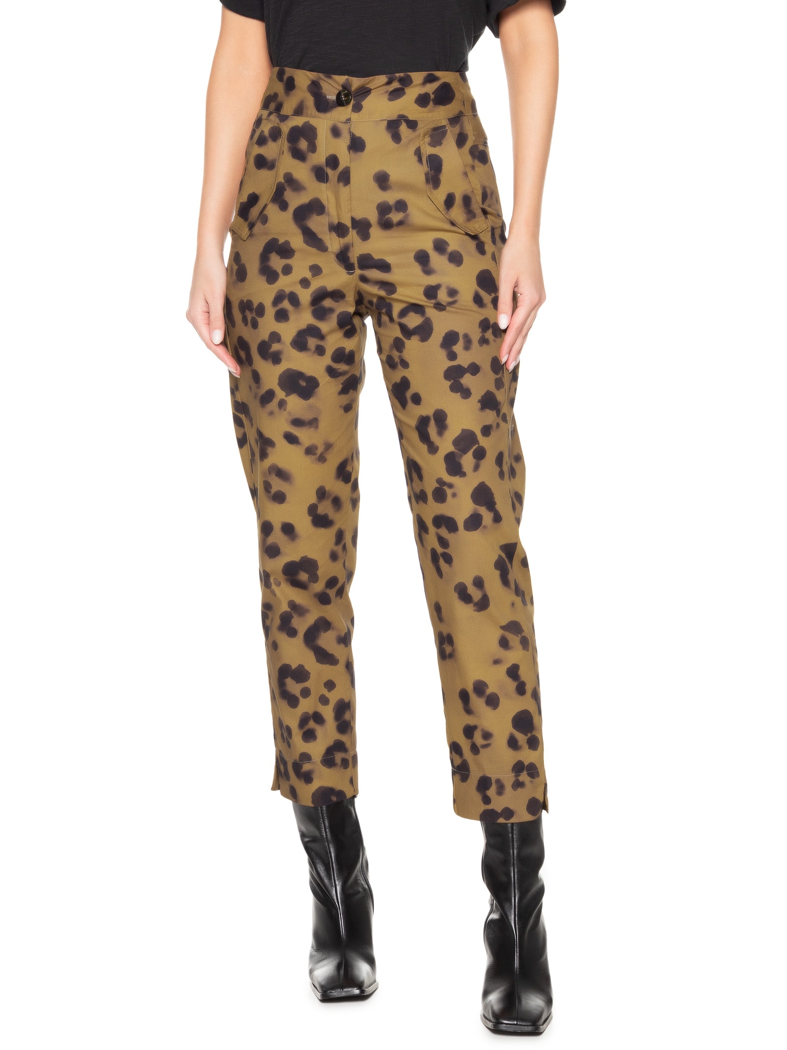 Calça Feminina Reta Onça Sombra Animal Print Animale