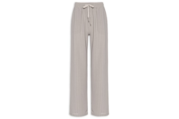 Calça Feminina Reta Padronagem - Bege