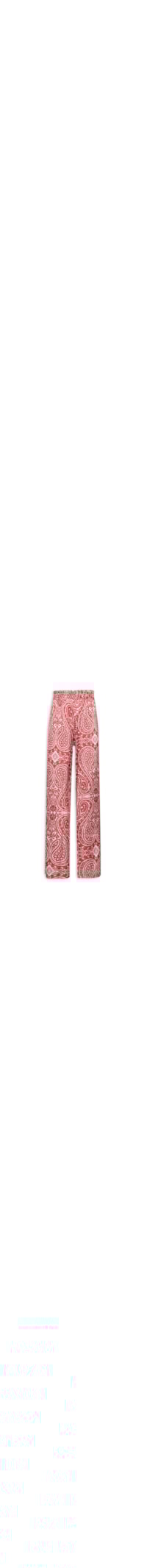 Calça Feminina Reta Paisley - Vermelho