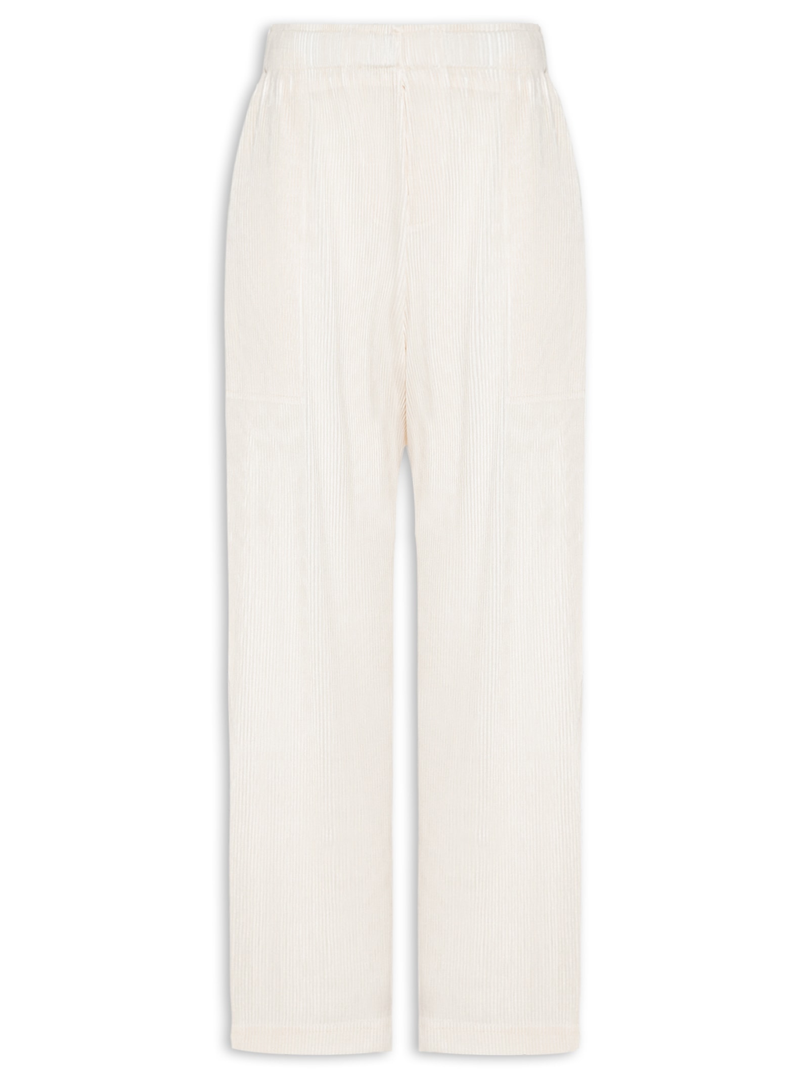 Calça Feminina Reta Plisse Off White Osklen
