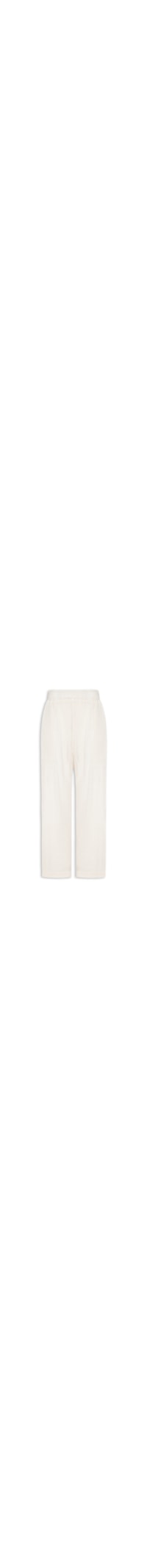 Calça Feminina Reta Plisse - Off White