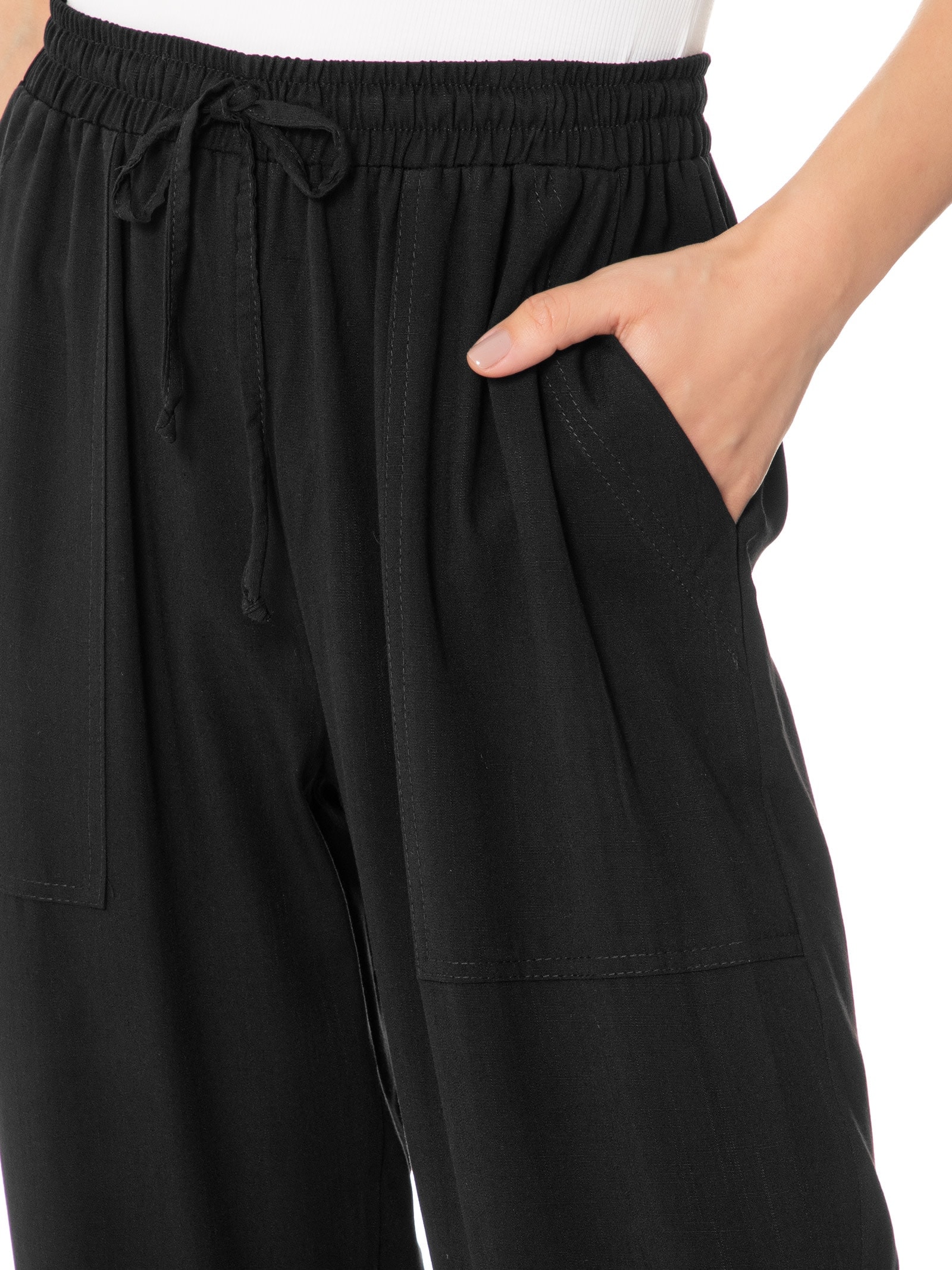 Calça Feminina Reta Preto Basiq
