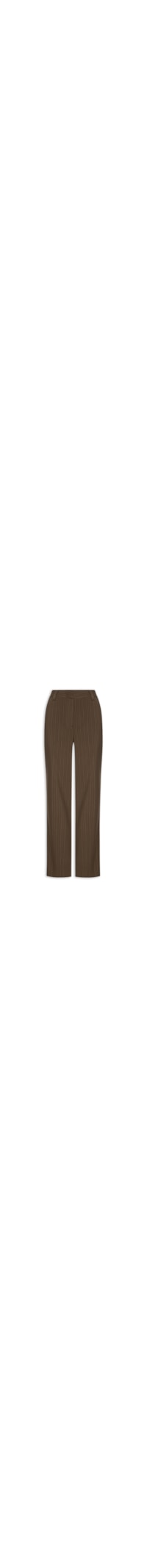 Calça Feminina Reta Risca De Giz - Marrom