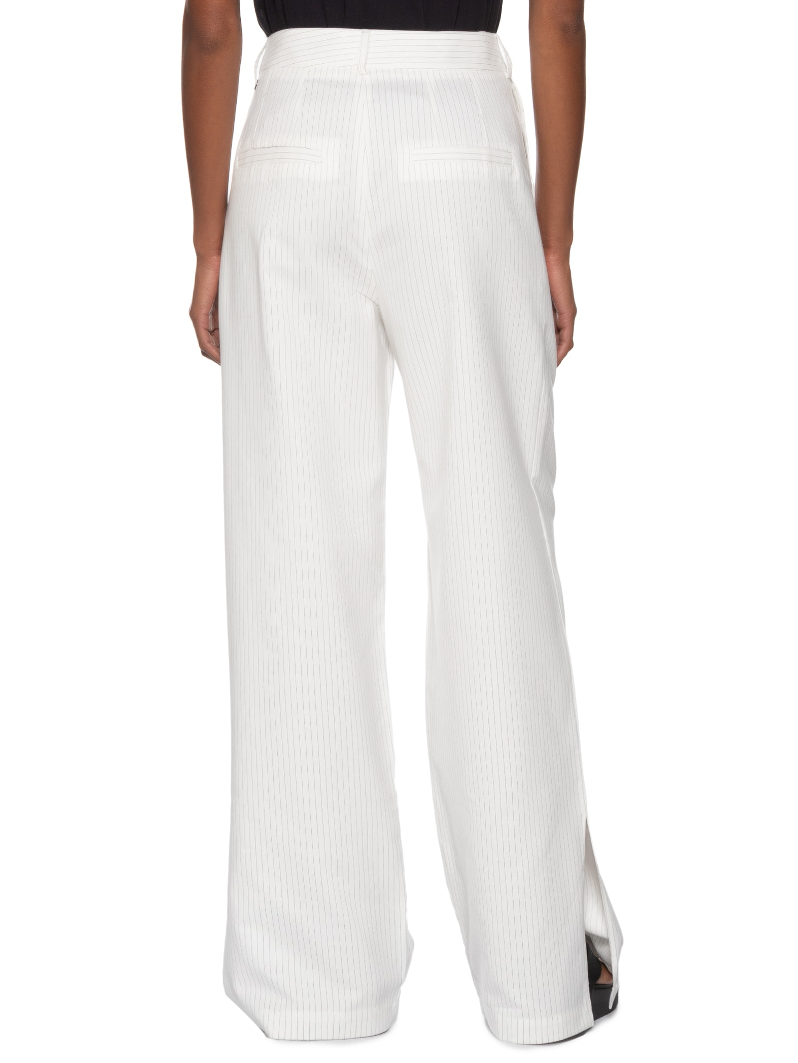 Calça Feminina Reta Risca Giz Branco Animale Jeans