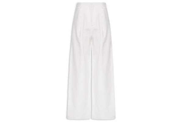 Calça Feminina Reta Risca Giz - Branco