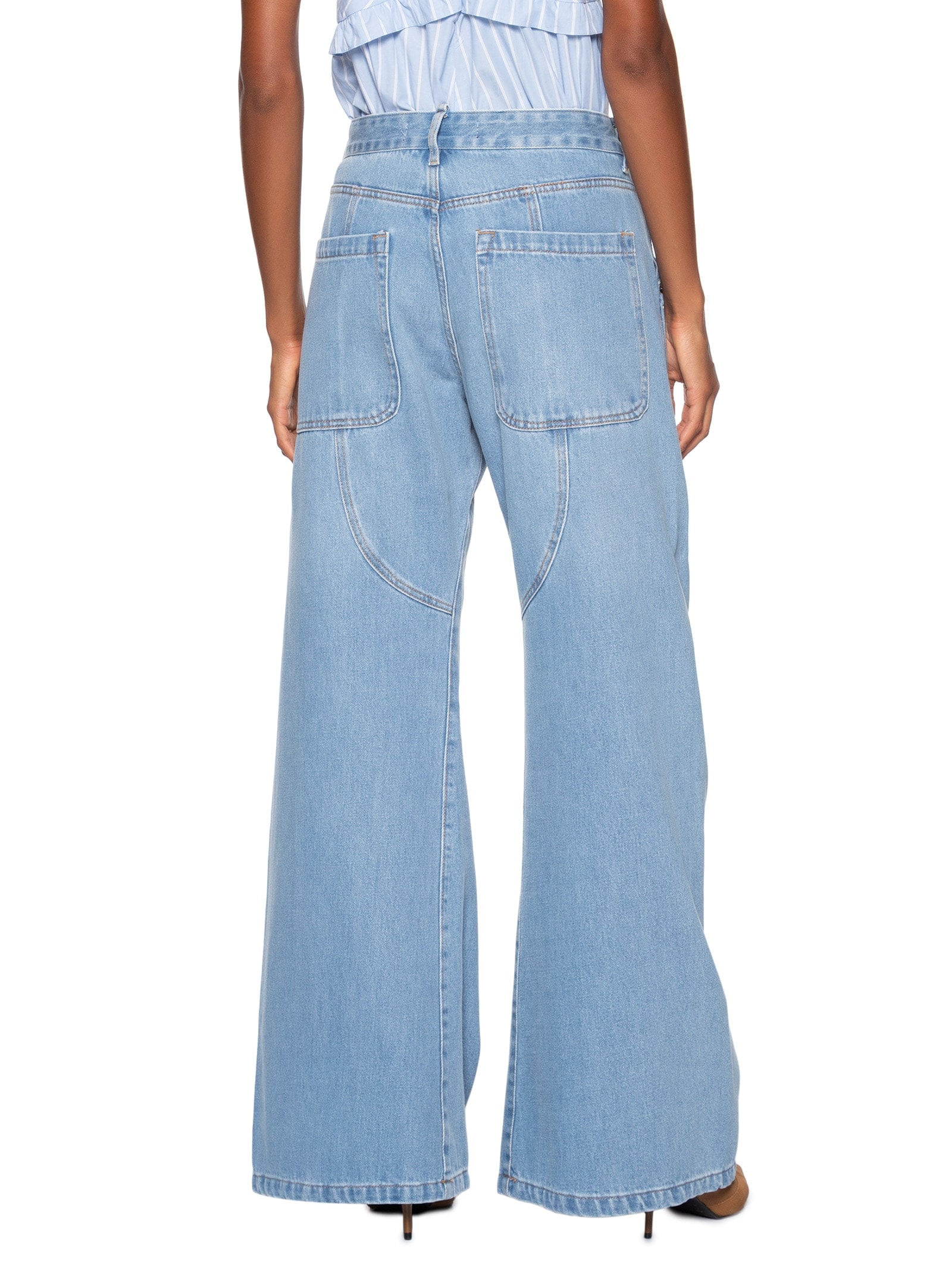 Calça Feminina Reta Sailor Jeans Azul Animale
