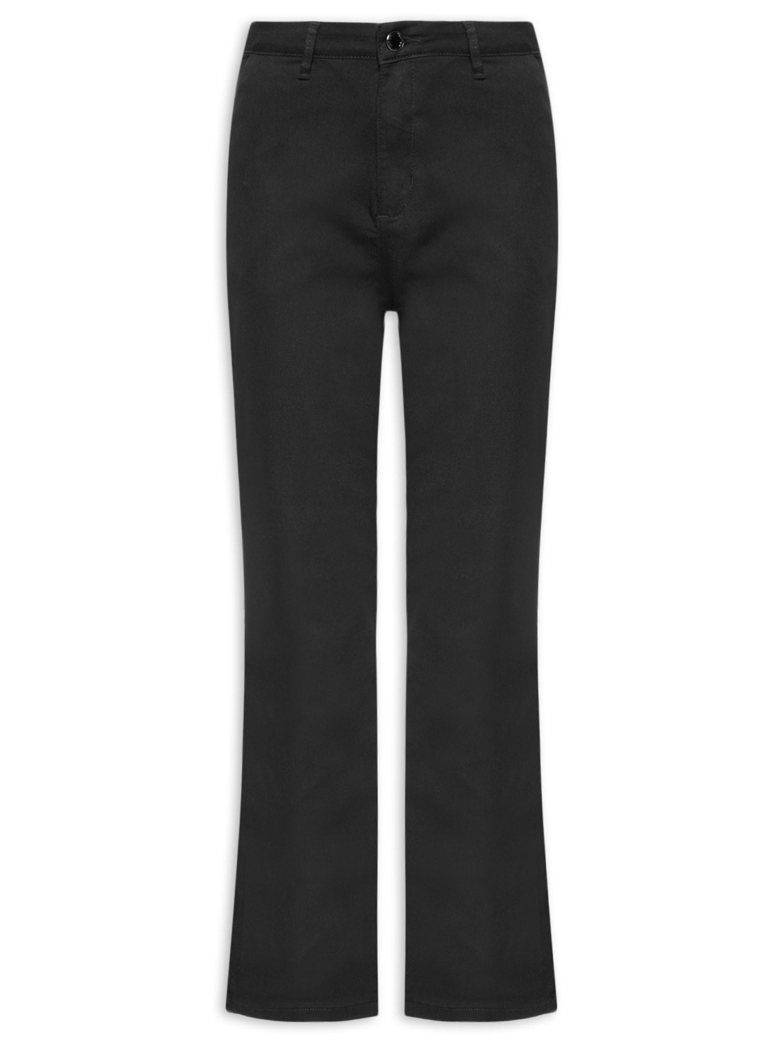 Calça Feminina Reta Sarja Com Elastano Preto Lez A Lez