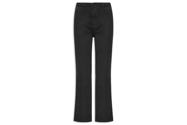 Calça Feminina Reta Sarja Com Elastano - Preto