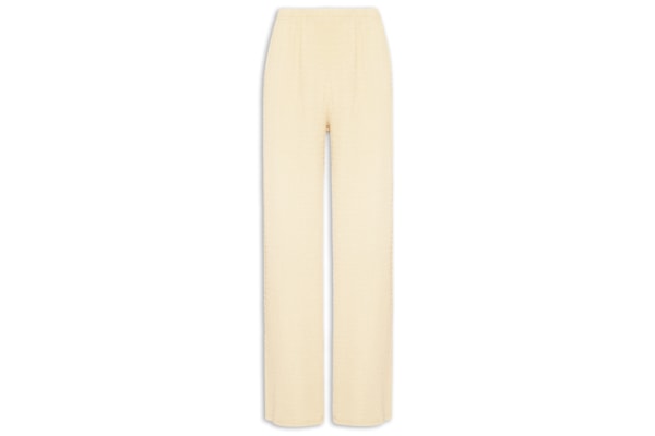 Calça Feminina Reta Texturizada - Amarelo
