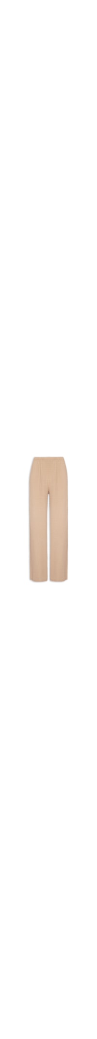 Calça Feminina Reta Texturizada - Bege
