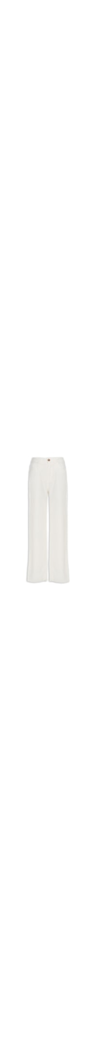 Calça Feminina Reta Texturizada - Branco