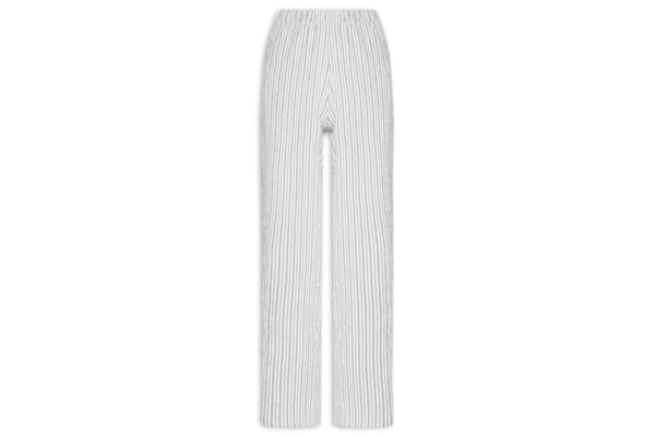 Calça Feminina Reta Texturizada - Branco