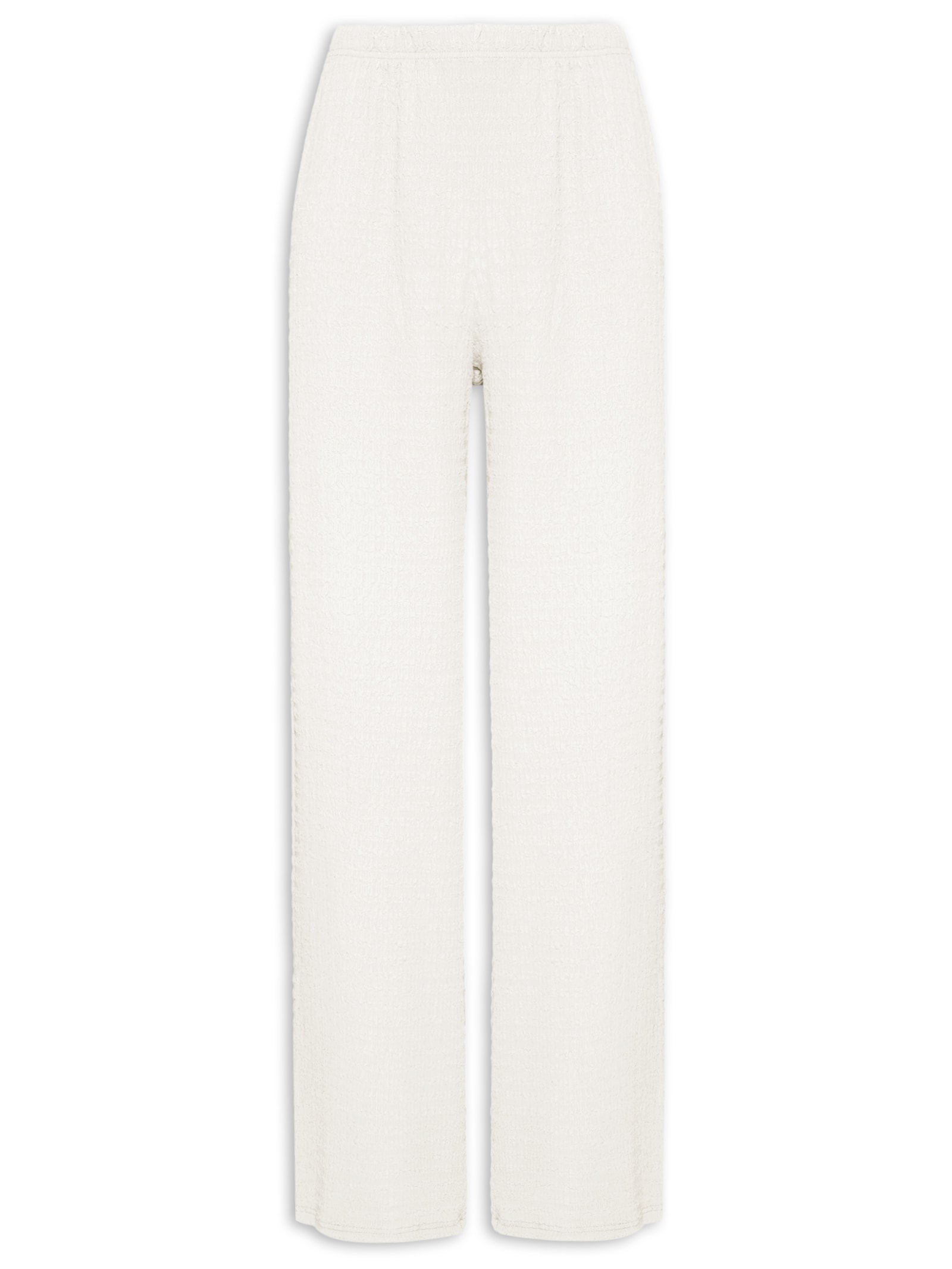 Calça Feminina Reta Texturizada Off White Market 33