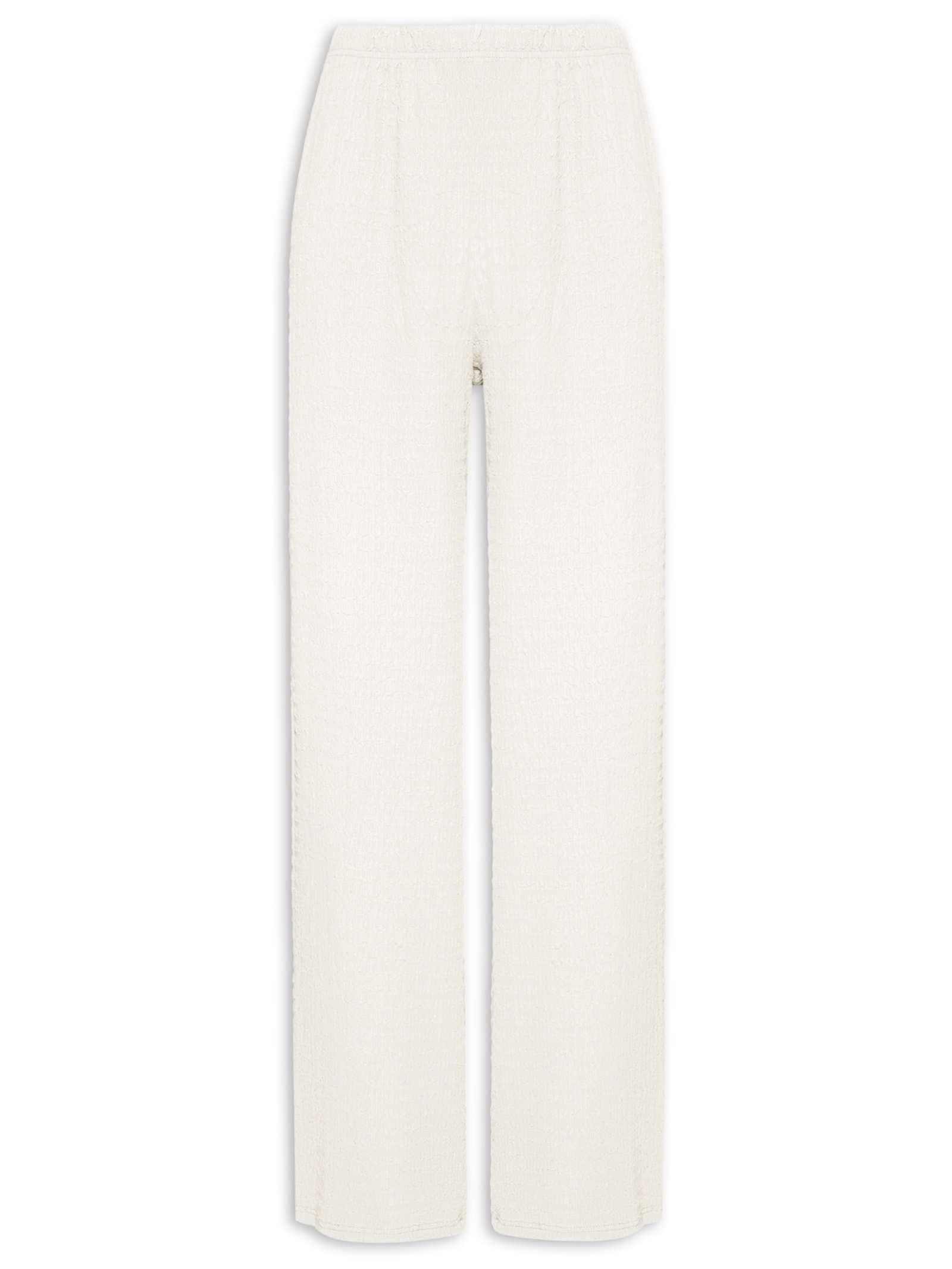 Calça Feminina Reta Texturizada Off White Market 33