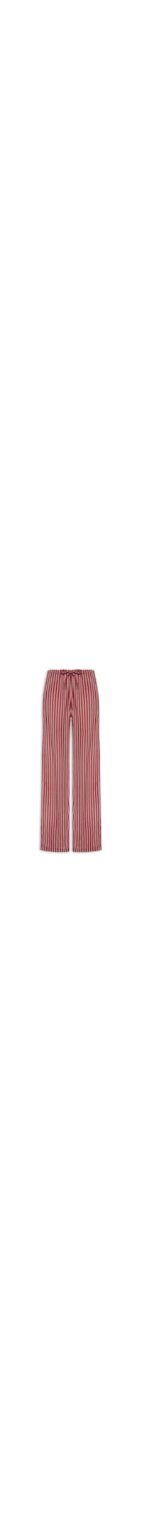 Calça Feminina Reta Tricoline Listras Bisous - Vermelho