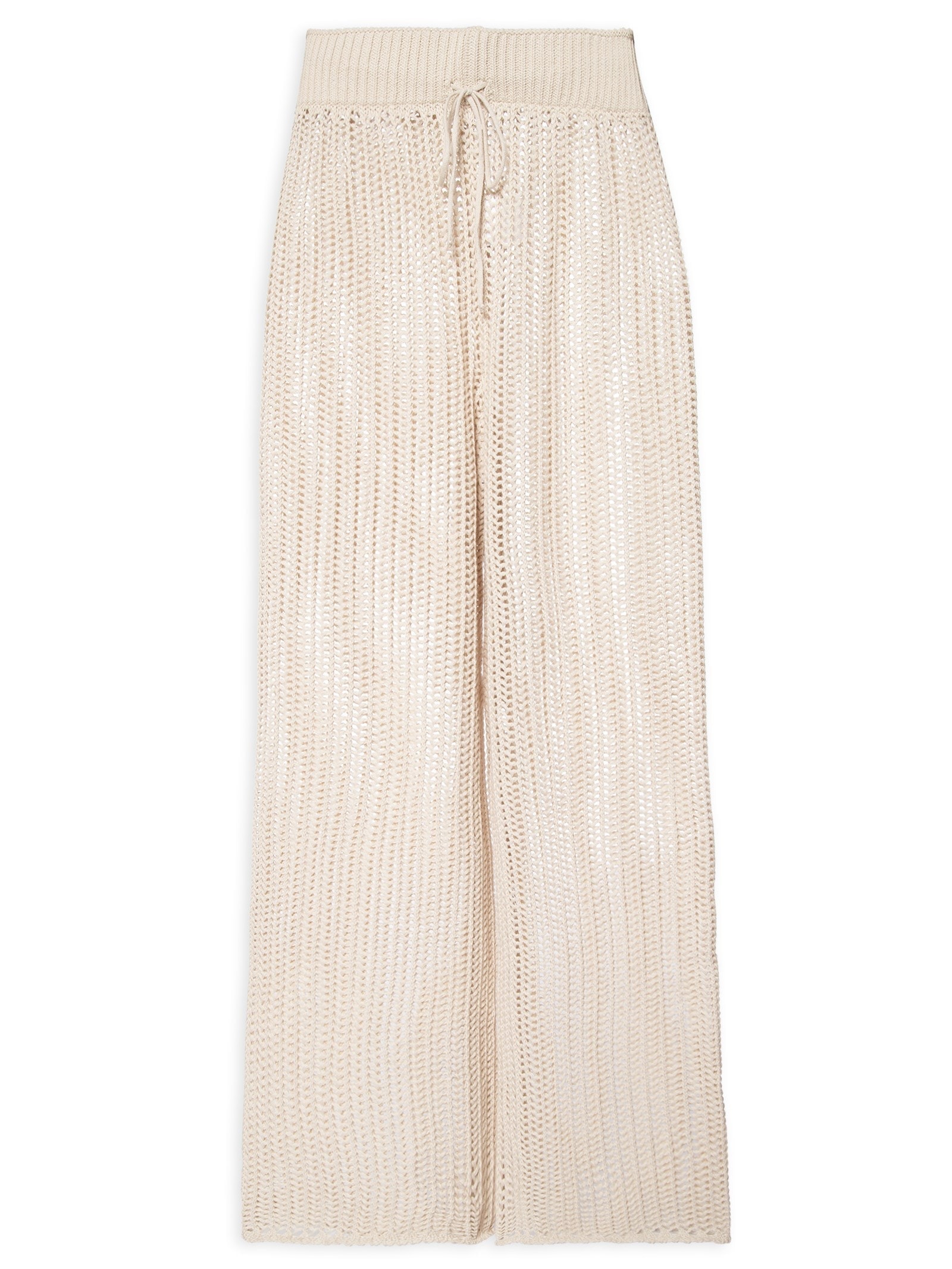 Calça Feminina Reta Tricot Bege '2Essential
