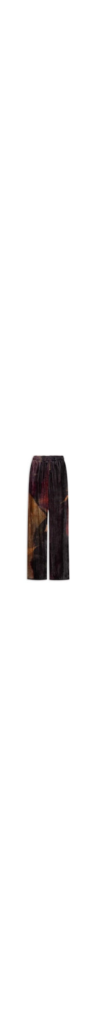 Calça Feminina Reta Velvet Glitch Rose - Preto