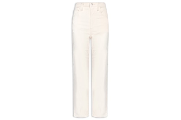 Calça Feminina Ribcage Straight Ankle Zip Nd - Branco