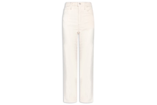 Calça Feminina Ribcage Straight Ankle Zip Nd - Branco