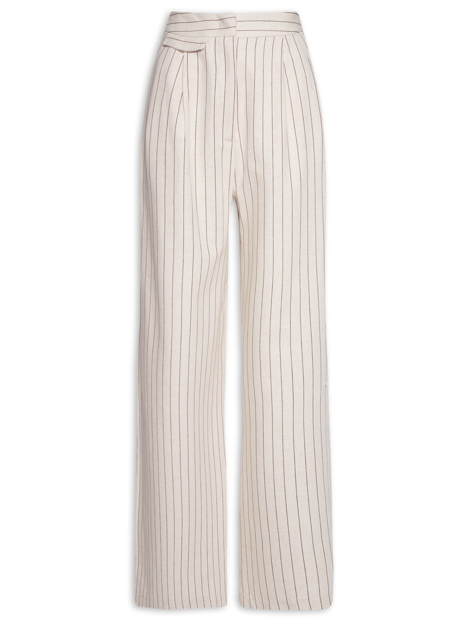 Calça Social Calça Branca Risca De Giz Calça Feminina Risca De