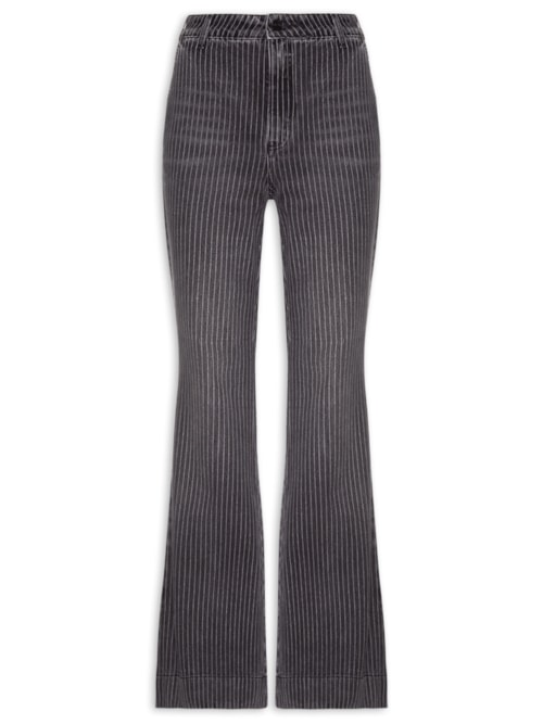 Calça Feminina Roma Flare Estampada – Preto