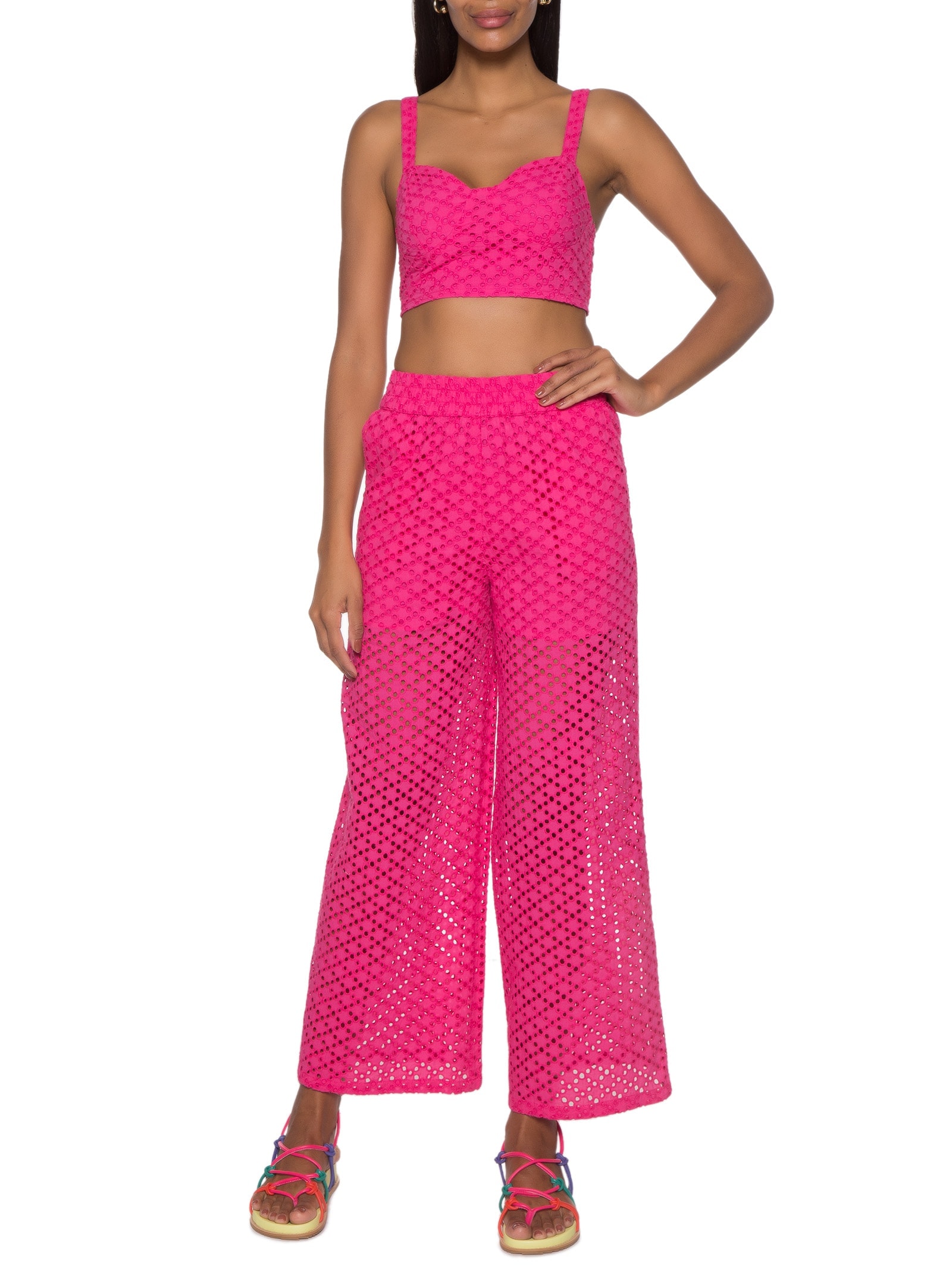Calça Feminina Rosa Dzarm