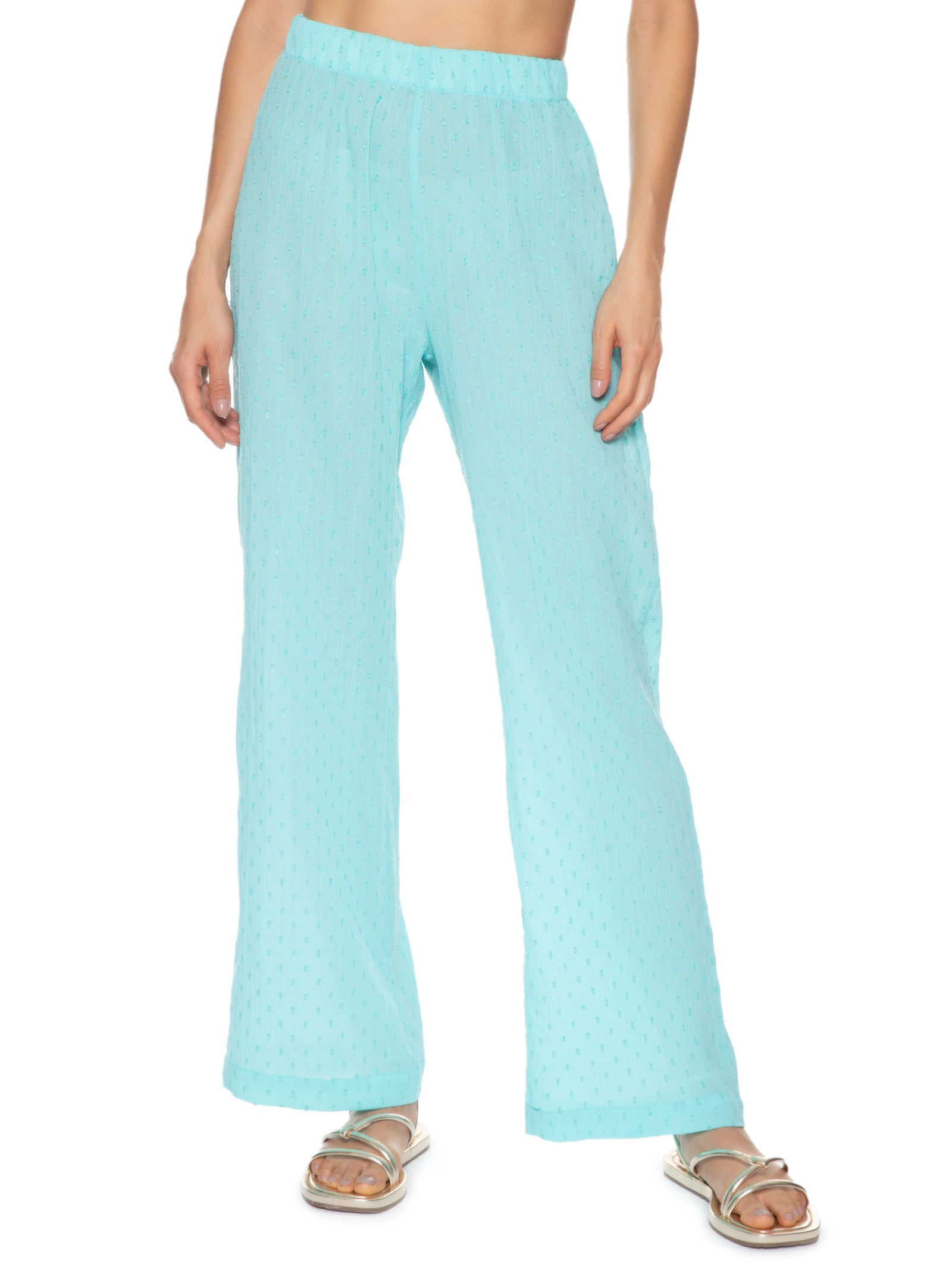 Calça Feminina Saída De Praia Azul  Mktbeach