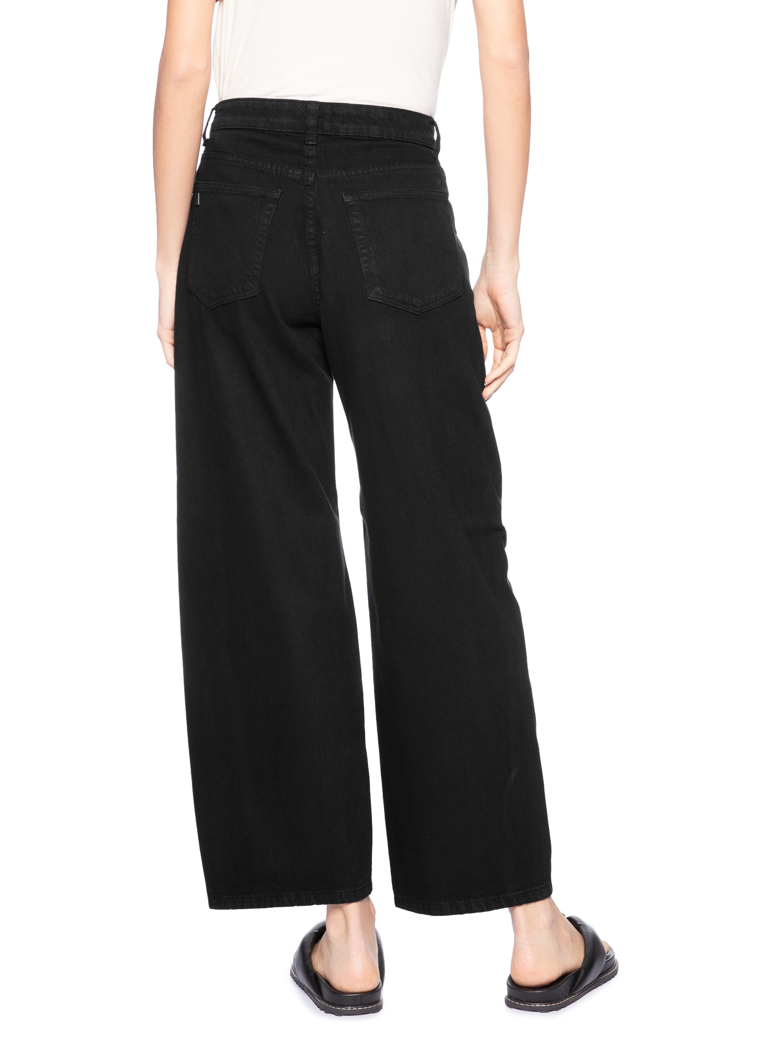 Calça Feminina Sarja Baggy Barcelona New Basic Preto Animale Jeans