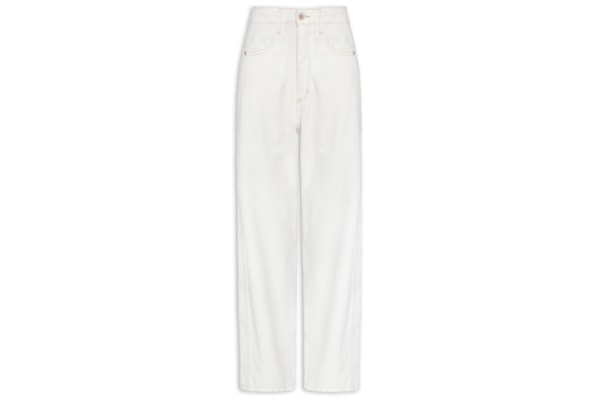 Calça Feminina Sarja Ballon High - Branco