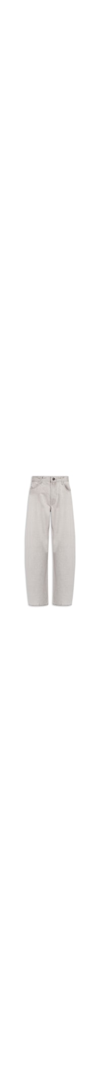 Calça Feminina Sarja Barrel Fit Cintura Média – Cinza