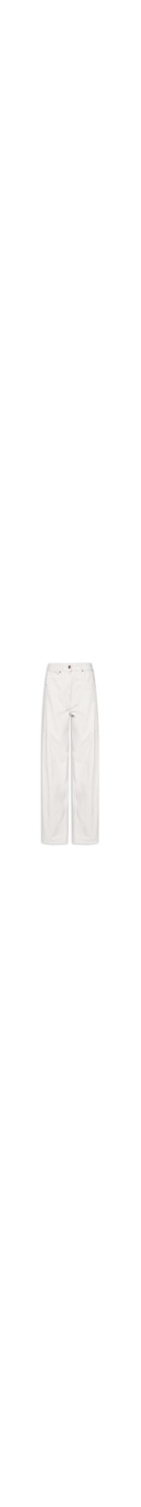 Calça Feminina Sarja Barrel Recortes E Pence - Cinza