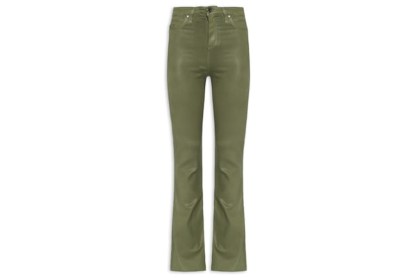 Calça Feminina Sarja Basic High Like Leather - Verde