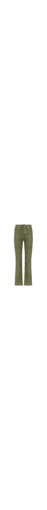Calça Feminina Sarja Basic High Like Leather - Verde